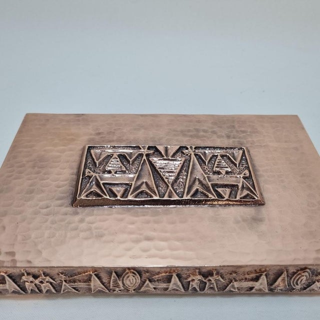 This exquisite vintage humidor and cigarette box is a certified piece of Hungarian applied arts from the mid-20th century,...