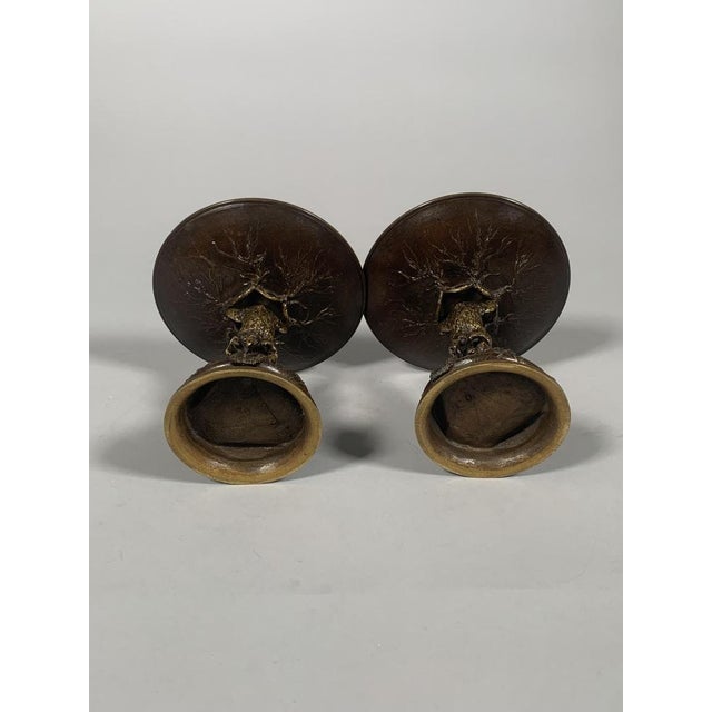 Metal Bronze Bowls with Bears by Christophe Fratin, 1800s, Set of 2 For Sale - Image 7 of 9