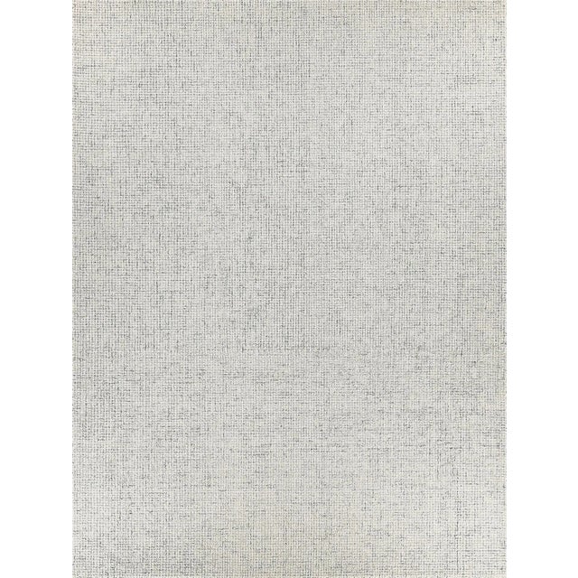 Exquisite Rugs George Tufted New Zealand Wool & Cotton Light Blue/Ivory Rug-6'X9' For Sale