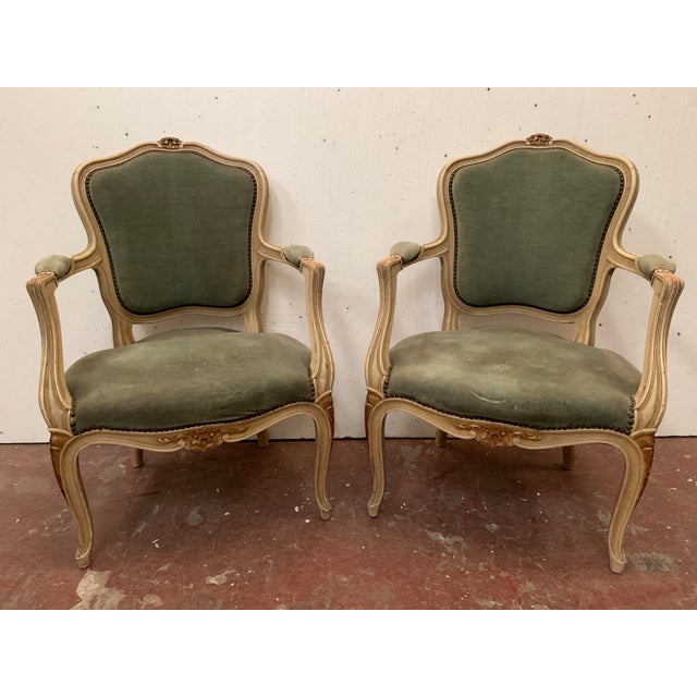 Louis XV Style Cabriolet Chairs in Patinated Beechwood, Set of 2 For Sale - Image 18 of 18
