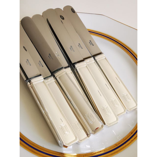 Silver Minerva Dessert Knives by V. Bizouard for Tetard, 1920s, Set of 9 For Sale - Image 12 of 12
