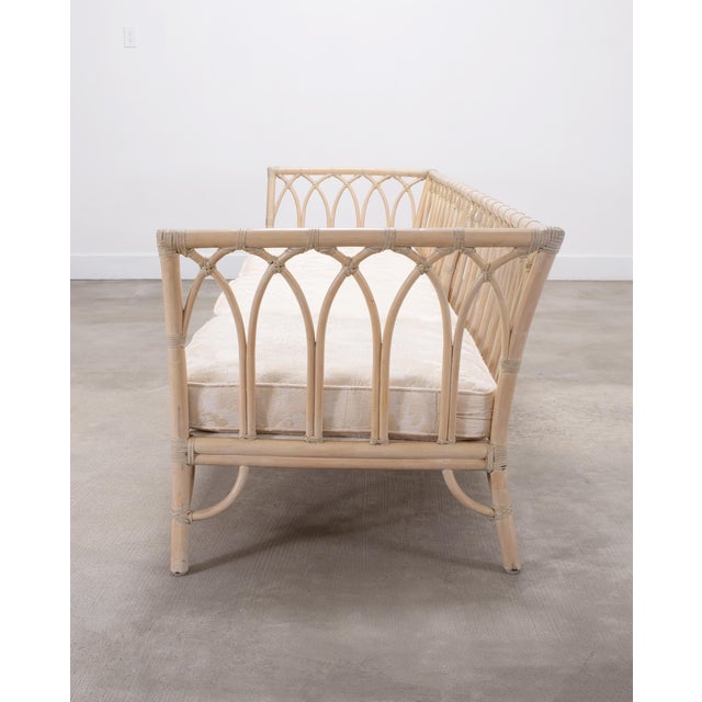 Pair of McGuire Organic Modern Rattan Cathedral Sofas 7 Ft 9 Ft For Sale In Sacramento - Image 6 of 18