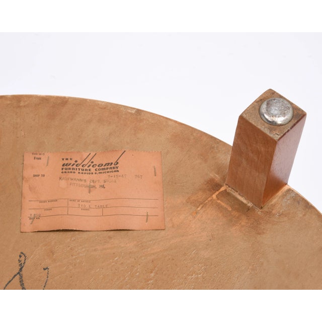 Widdicomb Mid Century Modern Round Lamp Table T.H. Robsjohn Gibbings 1947 For Sale - Image 12 of 13