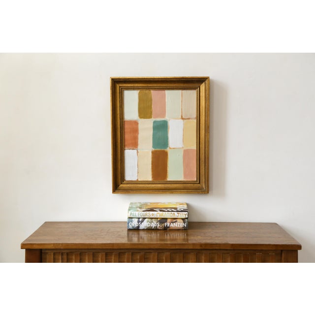 Contemporary Original Framed Abstract Painting in Vintage Gold Frame For Sale - Image 3 of 17