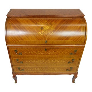 1960s Top Down Italian Desk With Inlay For Sale