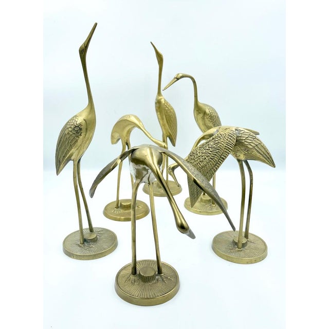 1960s Brass Cranes, 1960s, Set of 6 For Sale - Image 5 of 9