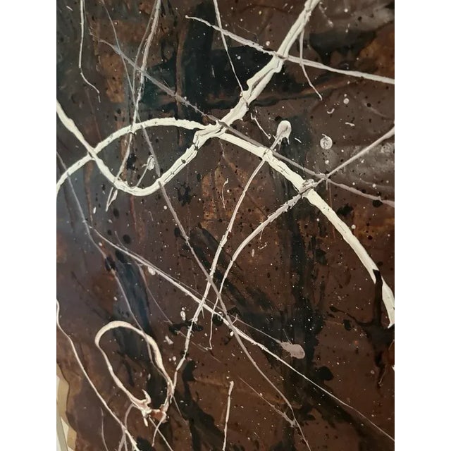 Abstract Large Unframed Abstract Painting by Christopher Shoemaker (64” High) For Sale - Image 3 of 6