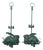 Pair of Vintage American Midcentury Iron Rabbit Candle Holders with Green Patina For Sale