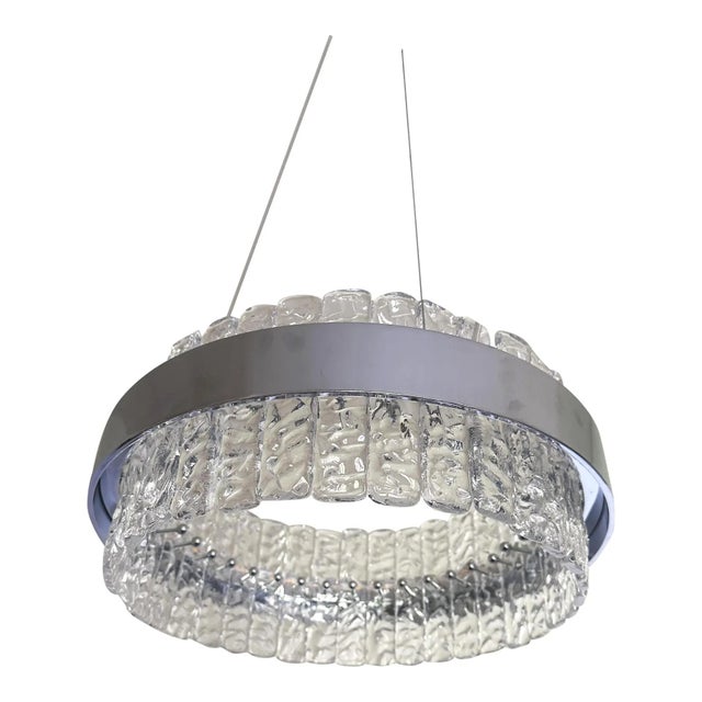Metal Murano Glass Ice Chandelier by Simoeng For Sale - Image 7 of 7