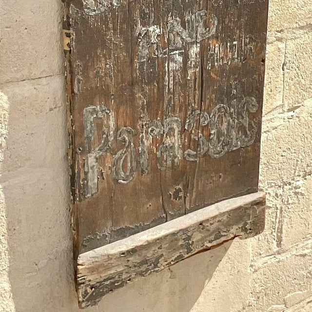 Vintage Boho Folk Art Blade Sign For Sale - Image 9 of 12