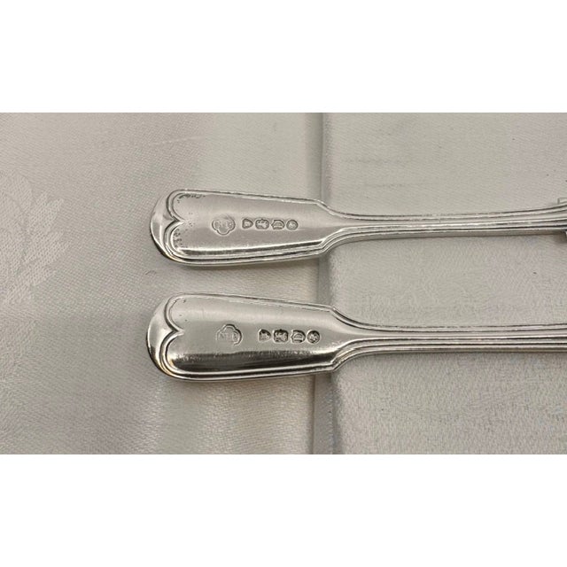 Victorian Antique John Kilpatrick Victorian English Sterling Silver Fish Service for Ten - 20 pcs For Sale - Image 3 of 14
