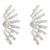 Eight Row 1.32 Carat Pave Diamond Cage Stud Earrings in 18k Solid White Gold- A Pair For Sale