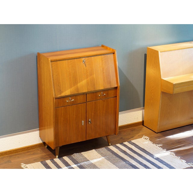 Mid-Century Light Secretary in Walnut, 1960s For Sale - Image 4 of 6