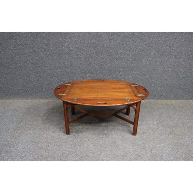 Henkel Harris Genuine Mahogany Butler’s Tray Coffee Table For Sale - Image 10 of 16