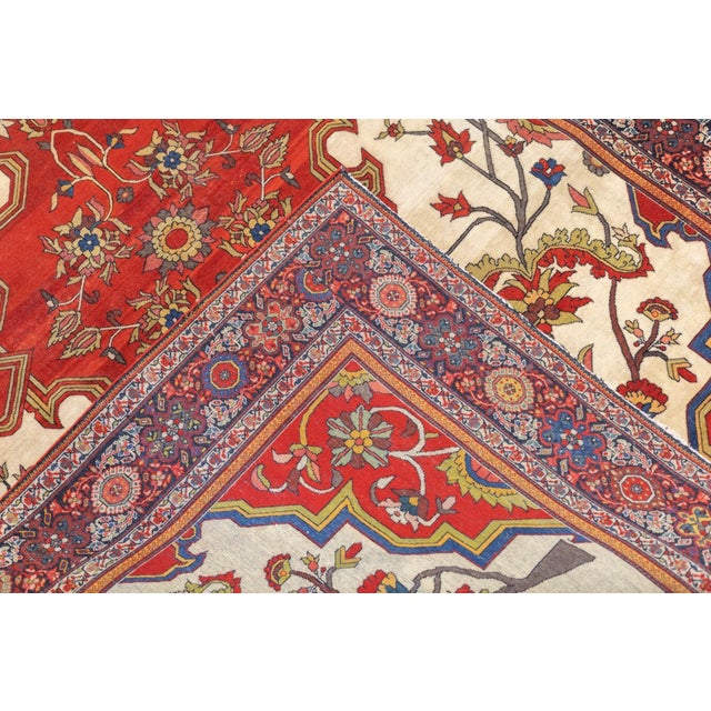 Persian Antique Persian Farahan Sarouk Rug 4'2" X 6’3" For Sale - Image 3 of 10