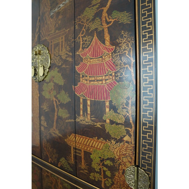 Vintage Henredon Folio 10 Chinoisere Armoire For Sale - Image 11 of 18