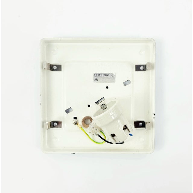 Transparent Mid-Century Glass Wall Light or Ceiling Light/Flush Mount From Limburg, Germany, 1960s For Sale - Image 8 of 8