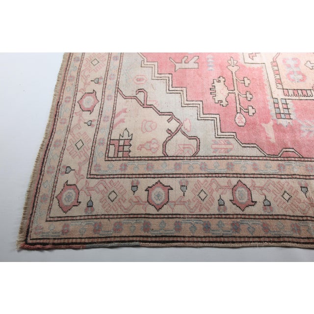1980s Medallion Design Vintage Turkish Rug Carpet-10' 6'' X 7' 11'' For Sale In Tampa - Image 6 of 12