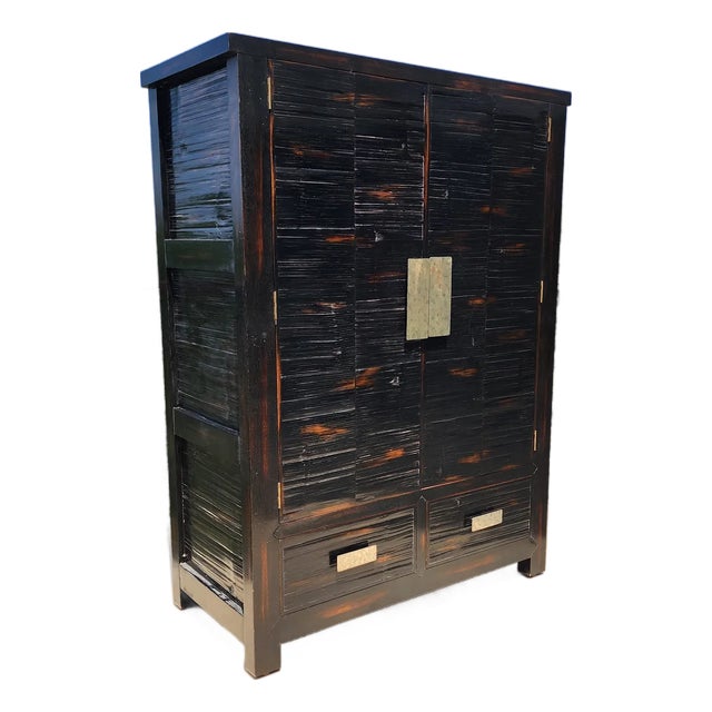 Ebonized Asian Cabinet For Sale