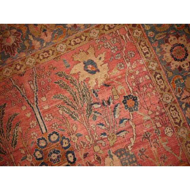 Indian Handmade Antique Indian Loristan Rug 5.8' X 8.8' (176cm X 268cm) 1880s For Sale - Image 3 of 8