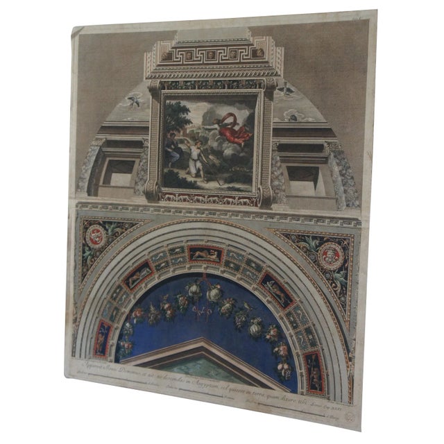 Italian architecture antique engraving. Johann Ottaviani, after Gaetano Savorelli and Pietro Camporesi Plate from "Logge...