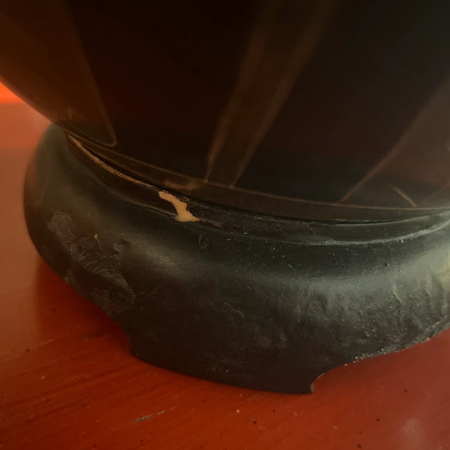 Late 20th Century Large Southwestern Style Pottery Table Lamp For Sale - Image 12 of 13