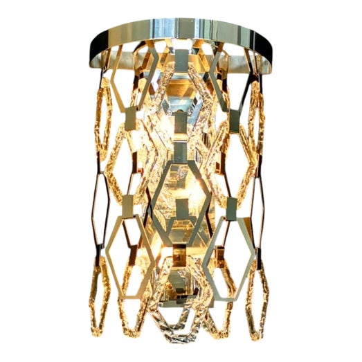Collection Medea Wall Lamp in Metal and Crystal by Jago For Sale