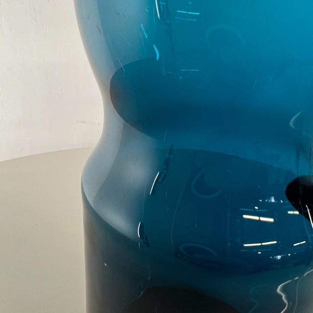 Murano 1960s Sculptural Murano Blue Art Glass Modern Pitcher For Sale - Image 4 of 12
