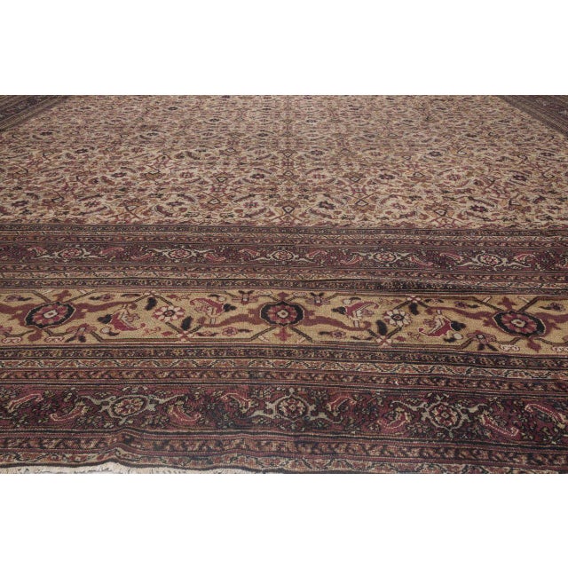 Exquisite 1900s Oversized Antique Persian Meshad Rug For Sale - Image 4 of 5