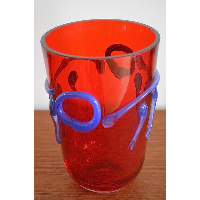 Large Italian Murano Glass Vase, 1970s For Sale - Image 6 of 10