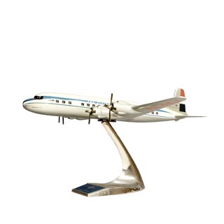 KLM Dc-7 Aircraft Model in Aluminium, 1950s For Sale