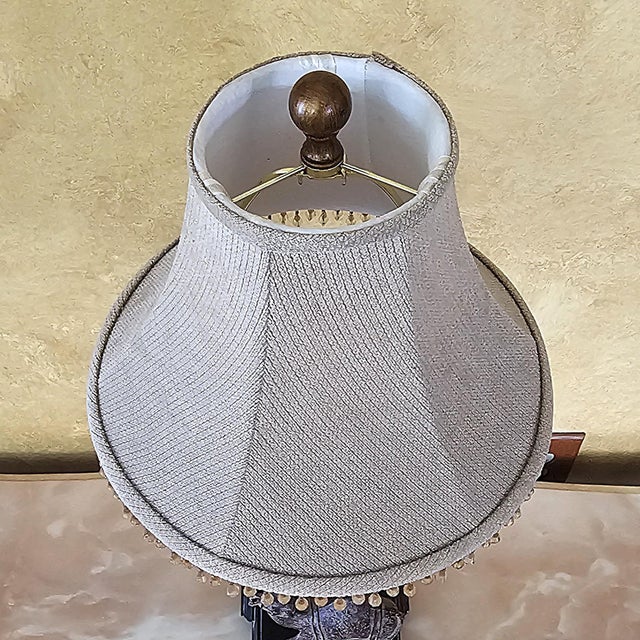 Early 21st Century Berman Camel Table Lamp With Palm Motif Stem, Bronze-Tone Desert Safari Accent Lamp, 29"h For Sale - Image 5 of 18