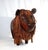 A handmade leather lion footstool This friendly lion footstool features a lush mane and an antique finish. Handcrafted...