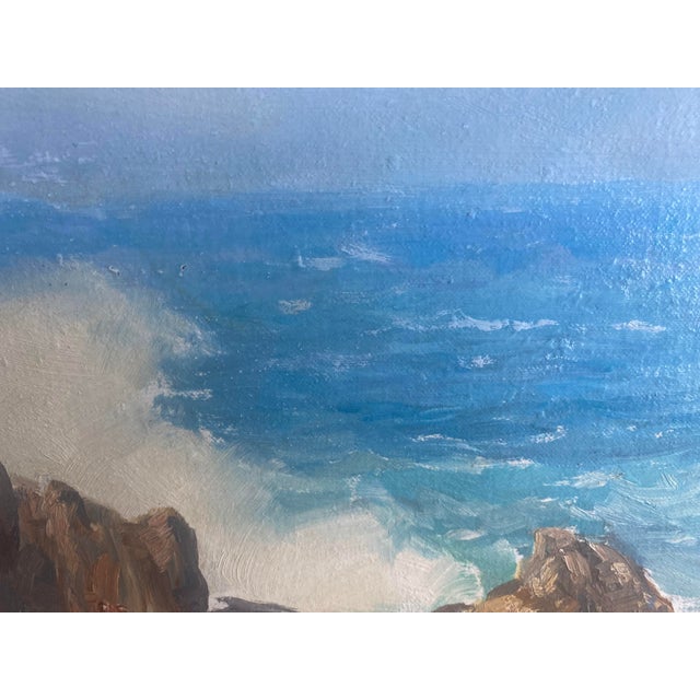 Fred Pye Well-Listed Artist Original Early Seascape Painting Bald Head For Sale - Image 10 of 15