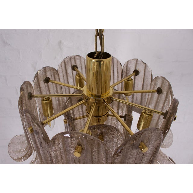 Pendant Light with Petals in Gold Murano Glass from Mazzega, 1970s For Sale - Image 10 of 12