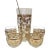 Mid-Century Modern Culver Chantilly Mixer Set With Four Roly Poly Glasses. Very Retro! For Sale