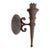 Antique Gothic 19th Century Hand Wrought Iron Wall Mount Candle Sconce Fixture For Sale