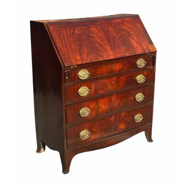 With our highest compliments Bay Colony Antiques proudly offers this exceptional antique writing desk. A gentleman living...