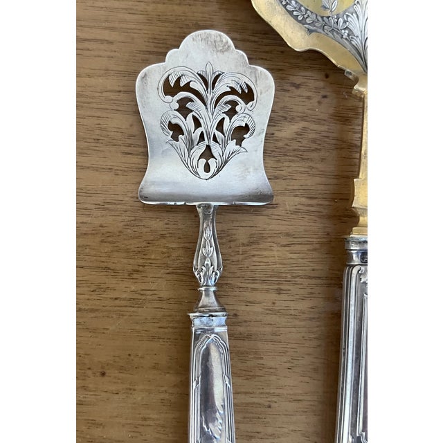 Antique French Sterling Serving Utensils, Set of 4 For Sale - Image 4 of 10