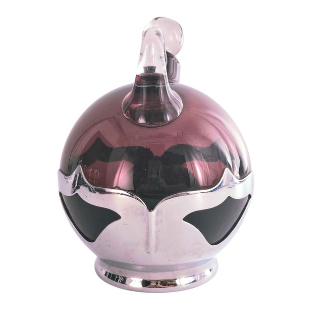 Art Deco Farber Bros Amethyst Glass Decanter and Cordial Set, 1930s, 7.5" For Sale - Image 9 of 16