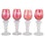 1940s Bohemian Crystal Red Wine Glasses with Flowers and Grapes Motif, 1940s, Set of 4 For Sale - Image 5 of 5