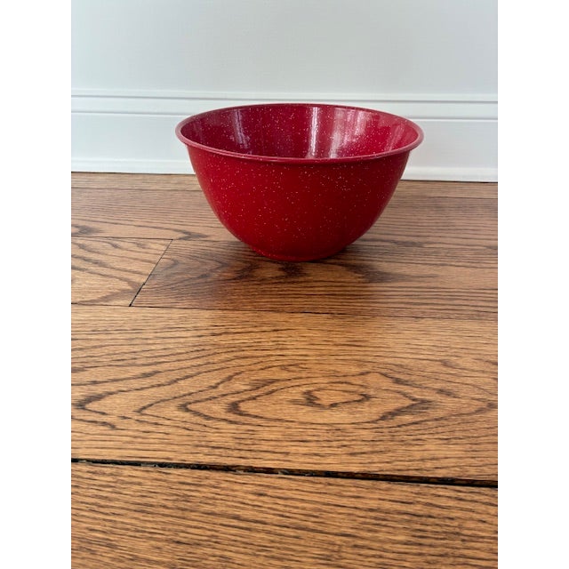 pottery barn enamel ware outdoor serving platter and bowl. platter is 16 1/2 round and serving bowl is 10 1/2 and 6 inches...