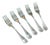 Silver-Plated Fish Forks with Malmaison Pattern from Christofle, Set of 5 For Sale