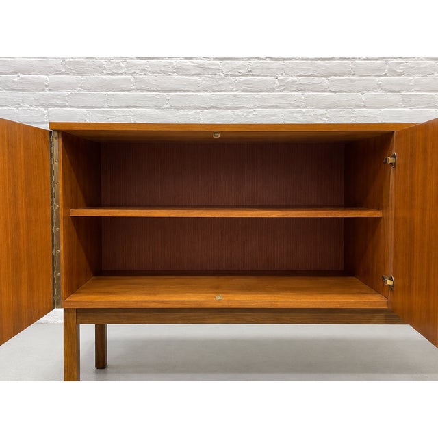 Long Mid Century Modern Teak Credenza | Scandinavian Danish Modern Sideboard, C. 1960's For Sale - Image 9 of 16