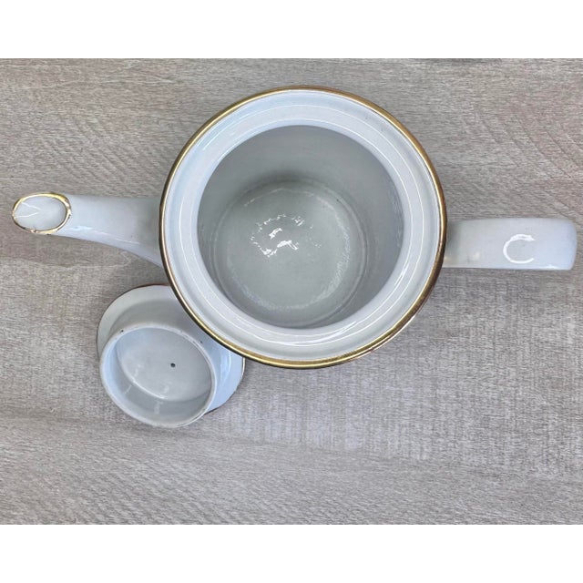 Late 20th Century Vintage Lotus Bloom Famille Rose With Gilded Accents Hand Painted Canton-Guangcai Porcelain Chinese Tea Pot For Sale - Image 5 of 12