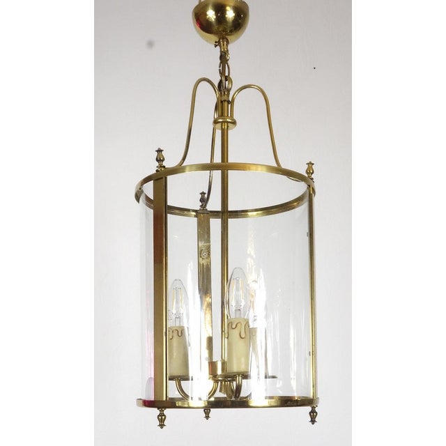 Vintage Brass & Glass Hollow Ceiling Lamp, 1960s For Sale - Image 10 of 10