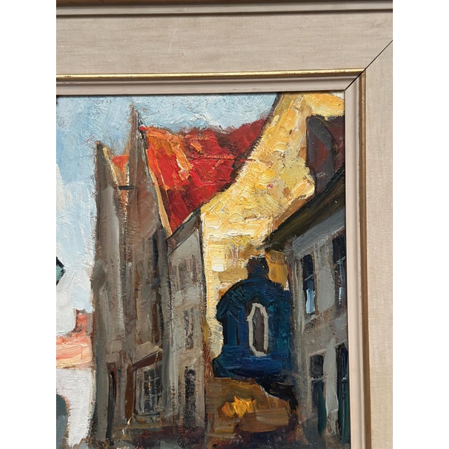 Knut Norman, Alley, 1950s, Oil Painting on Panel, Framed For Sale - Image 6 of 16