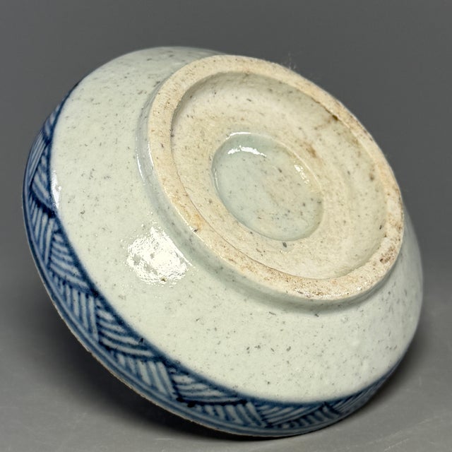 Blue China Vintage Blue‑and‑White Porcelain Hollow‑Out Floral Incense Burner For Sale - Image 8 of 9