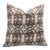 Fabdivine Handmade Block Printed Cushion Cover 18x18 Inch Off-White Linen-Hridyavan For Sale