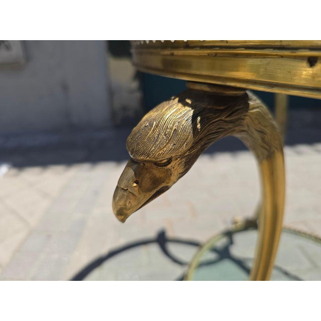 French Style Gilt Bronze and Glass Side Table, 1970s For Sale - Image 12 of 16